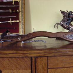 Engraved WOODEN REPLICA crossbow (W1F)