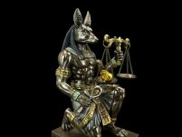 rzeźba Egipski klęczący bóg śmierci ANUBIS -opiekun zmarłych VERONESE WU77959A4 - 6