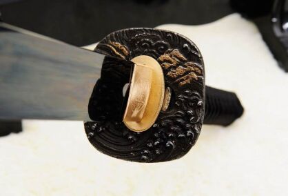 JAPANESE Samurai NINJA SWORD, 1095 High Carbon Steel layered Damascus BLACK, R835