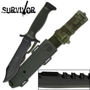 SURVIVOR HK-6001 SURVIVAL KNIFE 12" OVERALL
