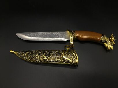 HUNTING DAGGER WITH DEER HEAD 32 CM JT7069G