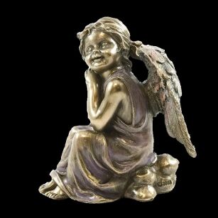 Figurine thoughtful angel - Veronese (WU70502A4)