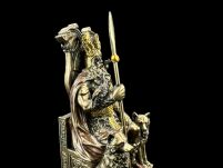 Mała rzeźba - Wszechojciec Odyn nordycki bóg wojny siedzący na tronie Veronese WU78058AP - 3