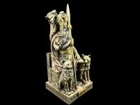 Mała rzeźba - Wszechojciec Odyn nordycki bóg wojny siedzący na tronie Veronese WU78058AP - 10