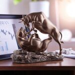 Walka Rynkowa — rzeźba brąz Walka Hossy z Bessą sygnowana 57 Special Replicas prezent dla inwestora dla szefa giełda kryptowaluty BULL-01 - 10