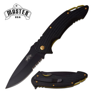 MASTER USA MU-A049GD SPRING ASSISTED KNIFE, 4.75'' CLOSED