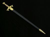 ZŁOTY MIECZ TEMPLARIUSZY Z POCHWĄ JT6136GU MEGA HIT 84CM  Pasowanie Wojowników Maryi - 2