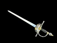 NOŻYK DO LISTÓW WSPANIAŁY RENESANSOWY RAPIER (11) plus stojak - 23