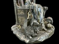 Rzeźba Nordycka bogini FRIGG na tronie - patronka małżeństwa Veronese WU77432A4 - 9