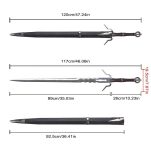 Wielki Miecz Ciri Zireael Inspirowany The Witcher z Pochwą i Pasem 120cm JT6374 - 4