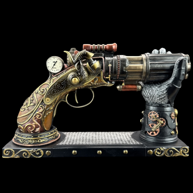 Pistolet rewolwer na stojaku Steampunk Veronese WU76919YA