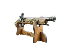 Pistolet Skałkowy w Stylu Steampunk  AG328.01 ze stojakiem - 3