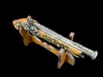 Pistolet Skałkowy w Stylu Steampunk  AG328.01 ze stojakiem - 12