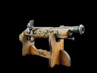 Pistolet Skałkowy w Stylu Steampunk  AG328.01 ze stojakiem - 5