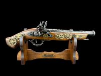 Pistolet Skałkowy w Stylu Steampunk  AG328.01 ze stojakiem - 15