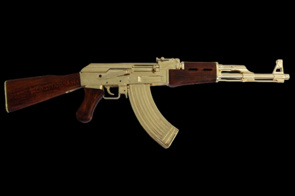 GOLDEN AK-47  KALASHNIKOV - WEAPON REPLICA (1086/L)