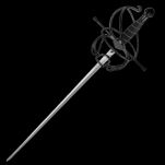 BLACK Rapier with scabbard (KS-5918BK) - 2