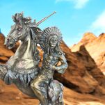 INDIANIN ZE STRZELBĄ  NA KONIU VERONESE  (WU75819A4) - 8