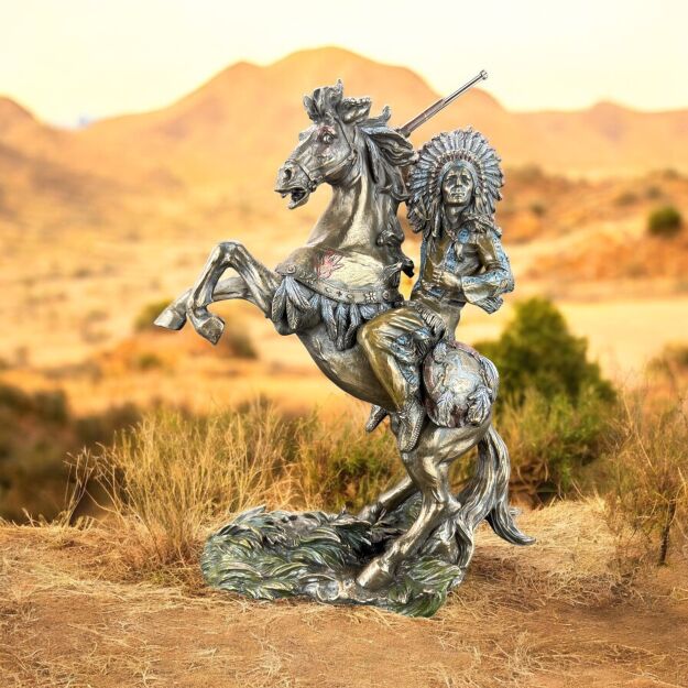 INDIANIN ZE STRZELBĄ  NA KONIU VERONESE  (WU75819A4)