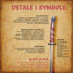 Nożyk do listów miniaturka historyczny miecz japońska katana (13)plus stojak - 22