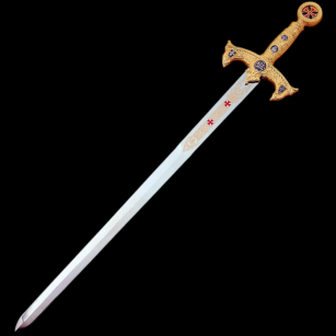 GOLDEN KNIGHTS TEMPLAR SWORD decorated  (584)