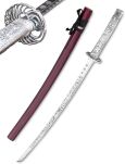 GRAWEROWANA KATANA JAPOŃSKA TOKUGAWA MIECZ SAMURAJSKI + STOJAK  178 - 2