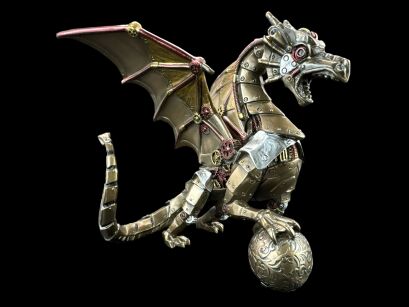 STEAMPUNK - MECHANICAL DRAGON - VERONESE  (WU76858A4)