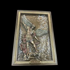 SAINT MICHAEL TRAUPIES DEMON WALL PLAQUE VERONESE  (WU77174A41)