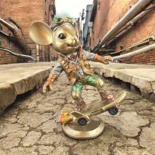Odrzutowa mysz Skater  Steampunk Veronese WU78200A4