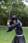 Miecz Wakizashi Krótka Katana Demon Slayer Tokitou Muichirou's Drewniany 77cm plus Stojak i Pas JT10655-W - 2