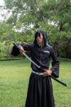 Miecz Wakizashi Krótka Katana Demon Slayer Tokitou Muichirou's Drewniany 77cm plus Stojak i Pas JT10655-W - 7