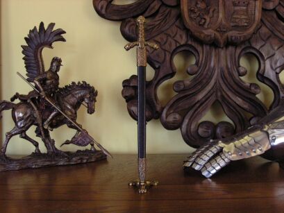 Letter opener Richard the Lionheart Sword with scabbard (F-3032)