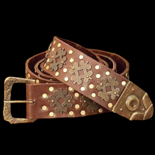 Decorated MEDIEVAL LONG LEATHER BELT (WS200672)