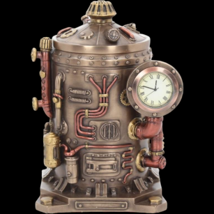 STEAMPUNK MYSTERIOUS CONTAINER CLOCK TRINKET BOX VERONESE  (WU77183A4)