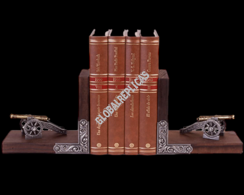 HISTORICAL BOOKENDS  with guns   (K834)